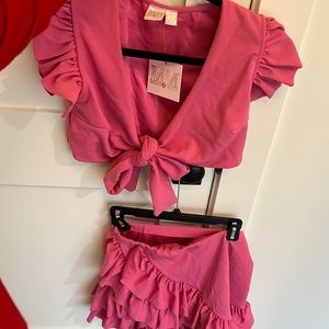 Pink Skirt and Top Set